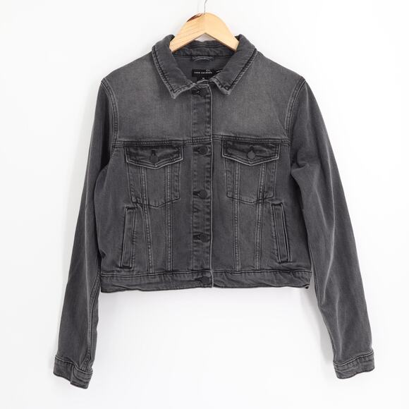 Good American Jackets & Blazers - Good American NWT Committed to Fit Jacket Women’s M Gray Black Denim Cropped